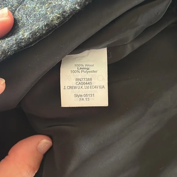 J. Crew Women's Black and Gray Herringbone Print Pencil Skirt Size 2 - Picture 7 of 7